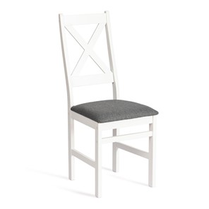 Кухонный стул CROSSMAN / white, ткань тёмно-серая (150) разобранный id 20024 в Нижнекамске